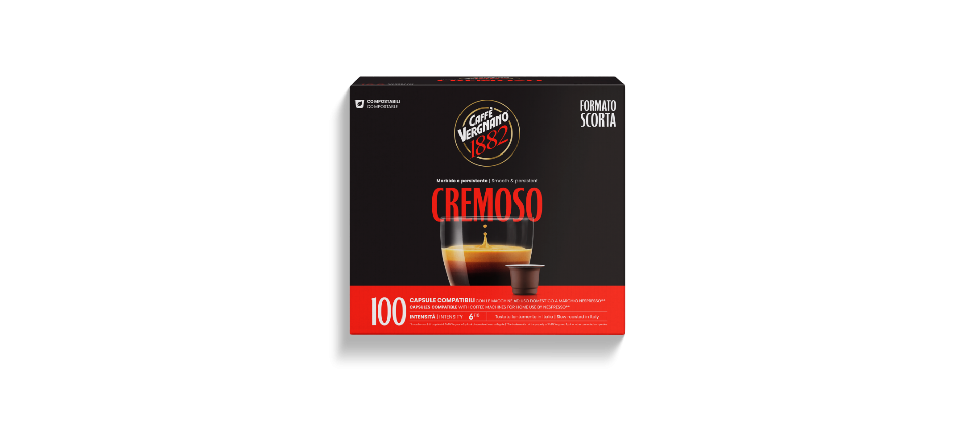 caff-vergnano-cremoso-kompostierbare-kapseln-f-r-nespresso-und-tre image 1