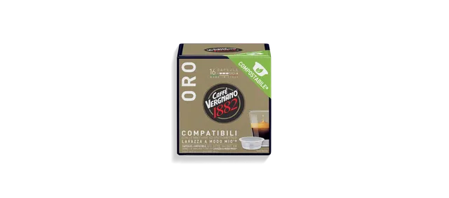 caff-vergnano-oro-arabica-16-kompostierbare-kapseln-f-r-lavazza-a-modo-mio image 1