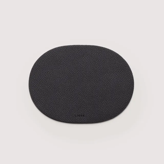 ligre-tampermatte-leder-pebble-black image 1