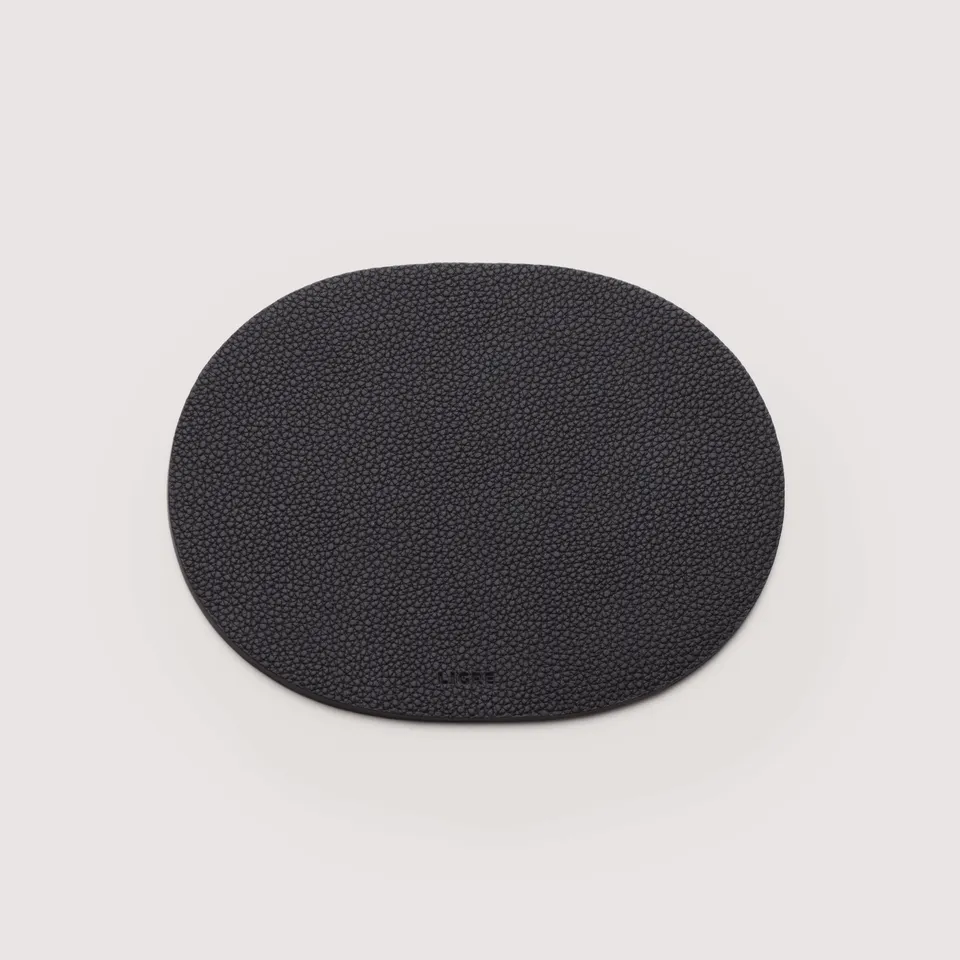 ligre-tampermatte-leder-pebble-black image 1