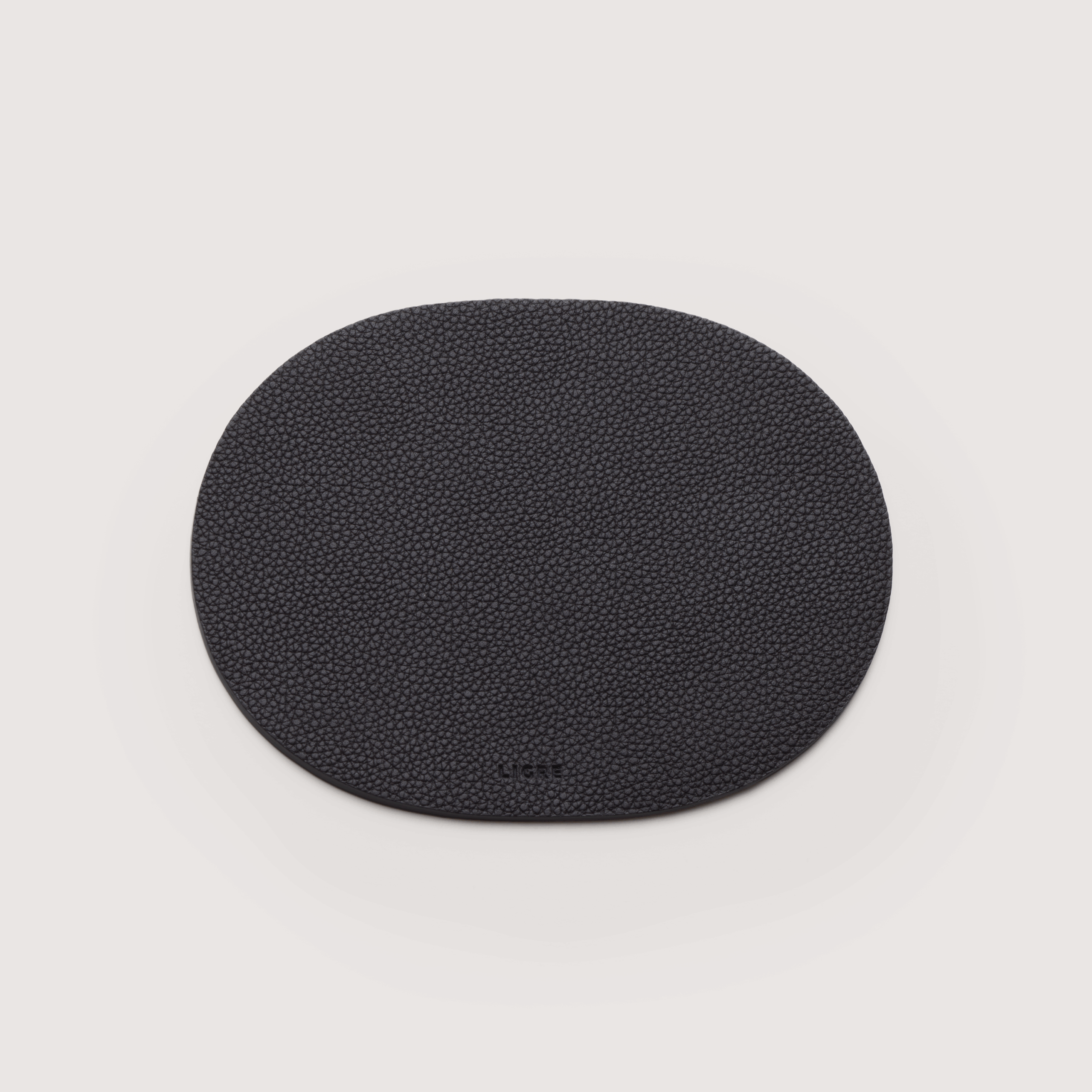 ligre-tampermatte-leder-pebble-black image 1