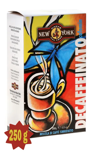caff-new-york-macinato-moka-decaffeinato-cafemin-250g-gemahlener-kaffee image 1
