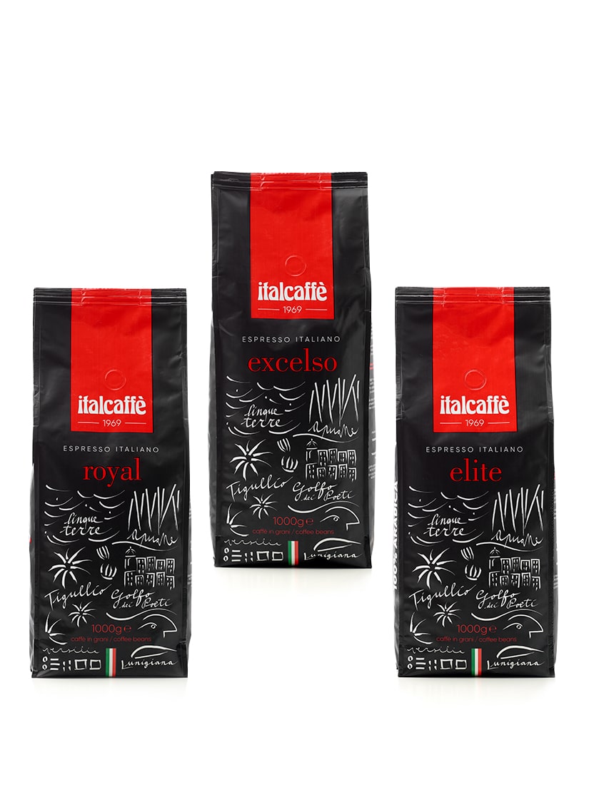 italcaff-tris-top-bar-espresso-bohnen-3x1-kg image 1
